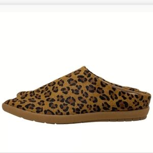 Yes or No Vision Quest Babouche Mules Leopard Print Calf Hair Leather Women’s 38